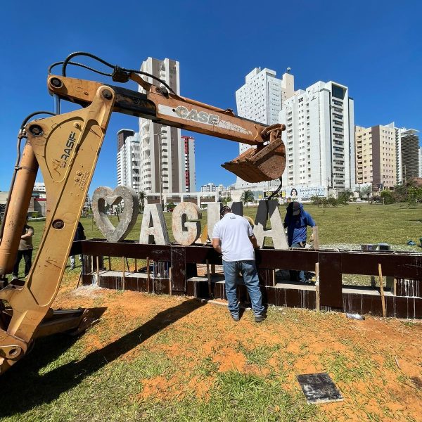 Letreiro de Águas Claras está em processo de instalação