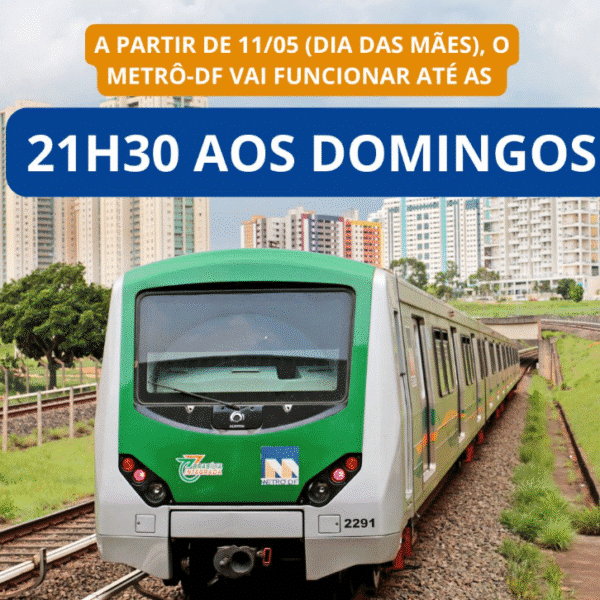 Metrô terá horário estendido aos domingos a partir de 11 de maio