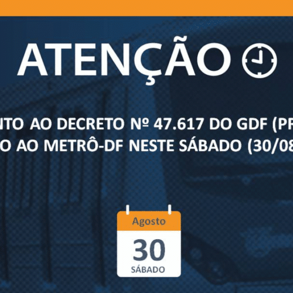 Metrô-DF terá esquema especial neste fim de semana