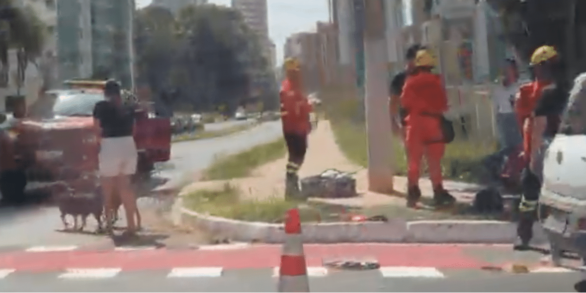 Motociclista fica ferido após colisão com carro em Águas Claras